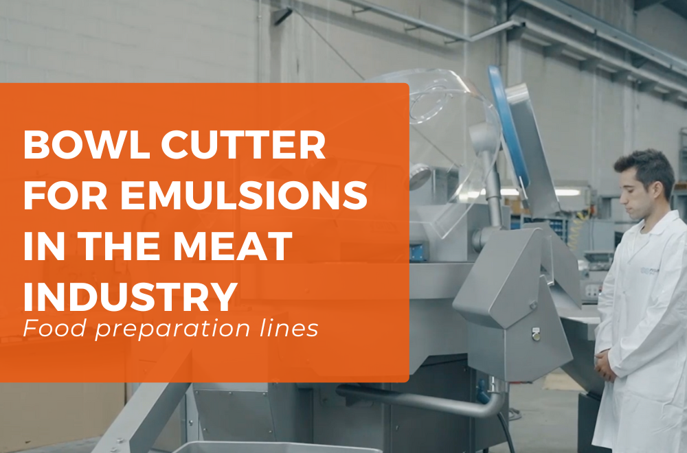 Bowl cutter for emulsions in the meat industry